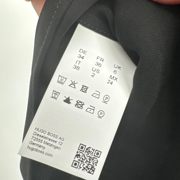 BOSS by HUGO BOSS Women’s Black Blouse Top Sz 2 - Picture 3 of 6